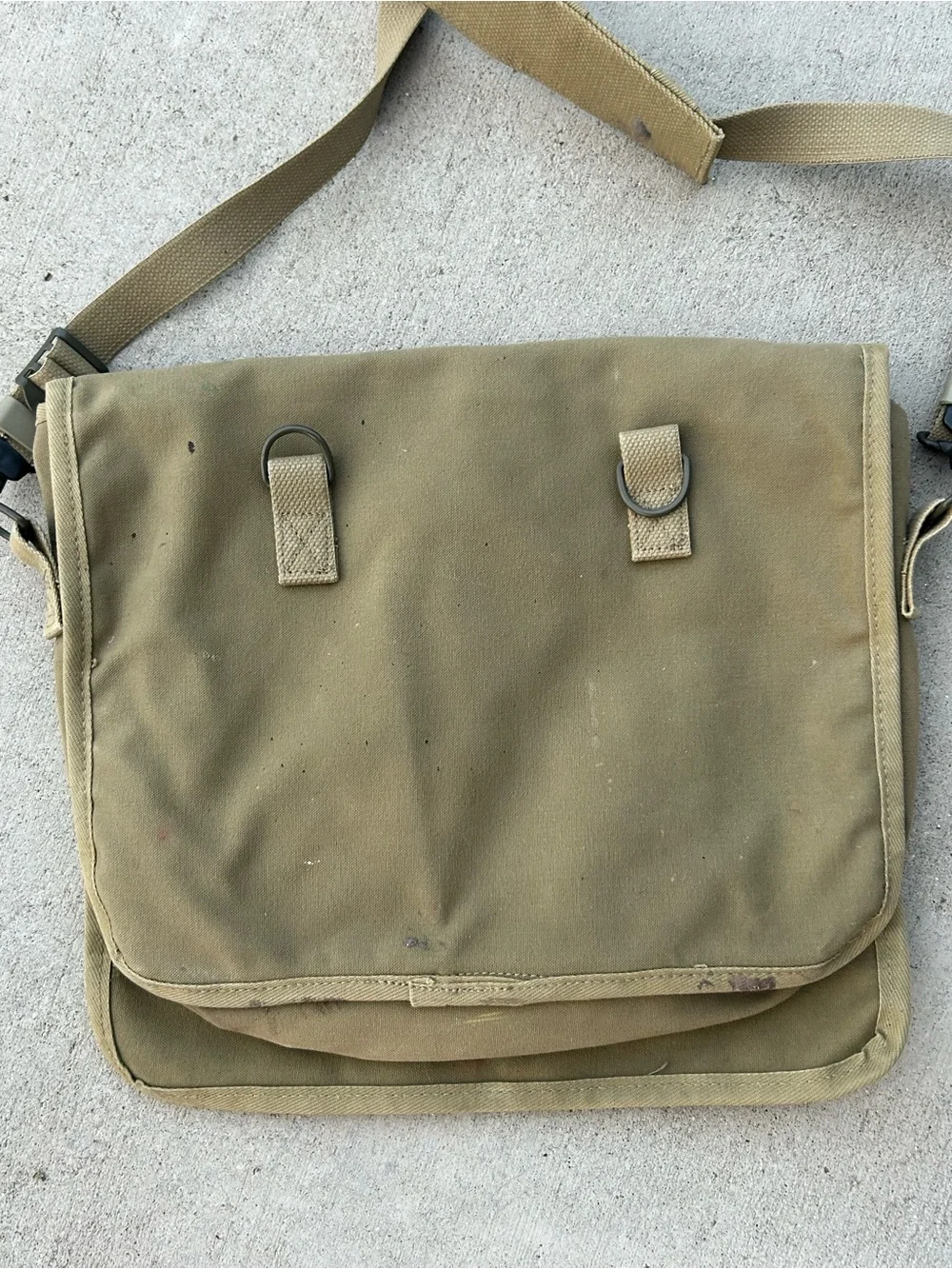 RARE! VTG BANANA REPUBLIC (California) Paratrooper ISRAELI Canvas Messenger Bag